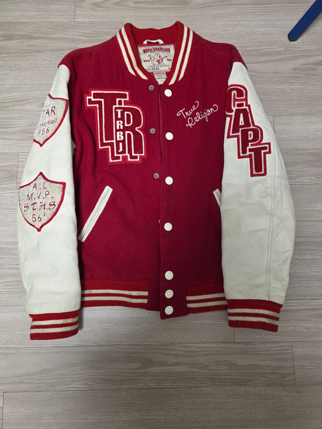 트루릴리젼 가죽 바시티자켓 L 상품이미지1