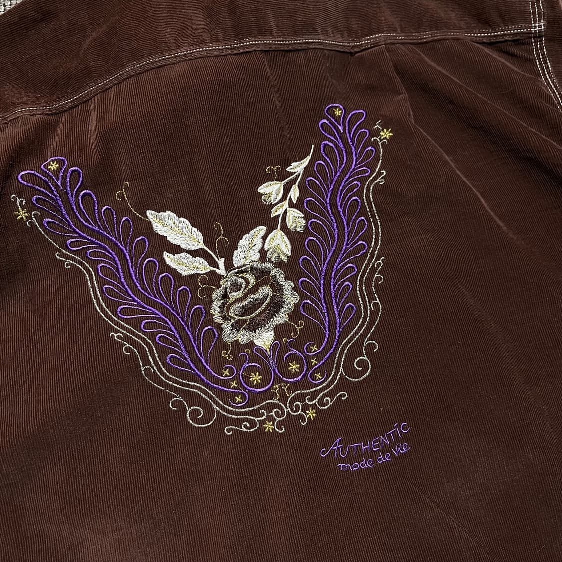 vintage 코듀로이 자수 셔츠 상품이미지4