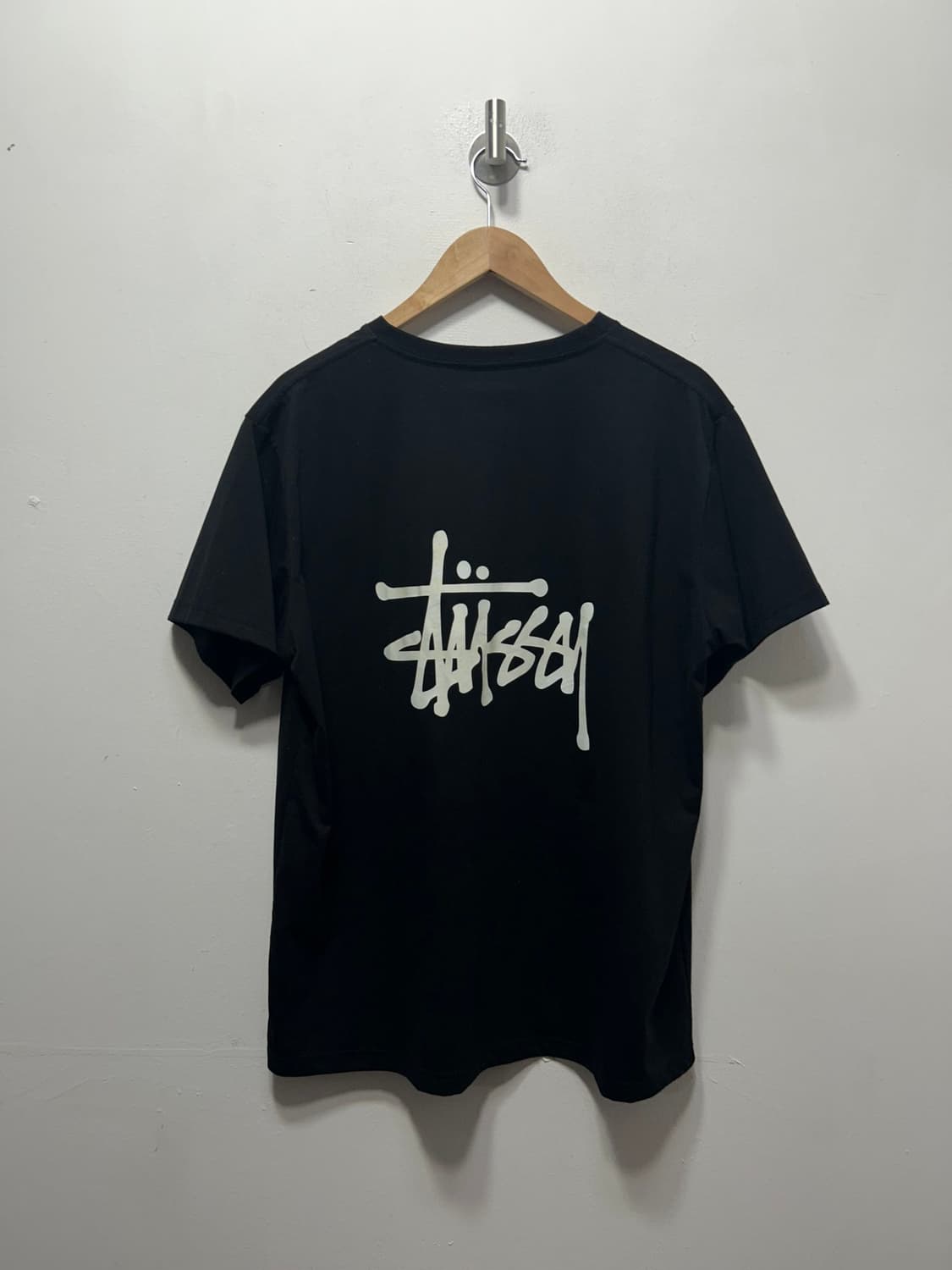 스투시 라운드 블랙 반팔 티셔츠 XL 상품이미지2