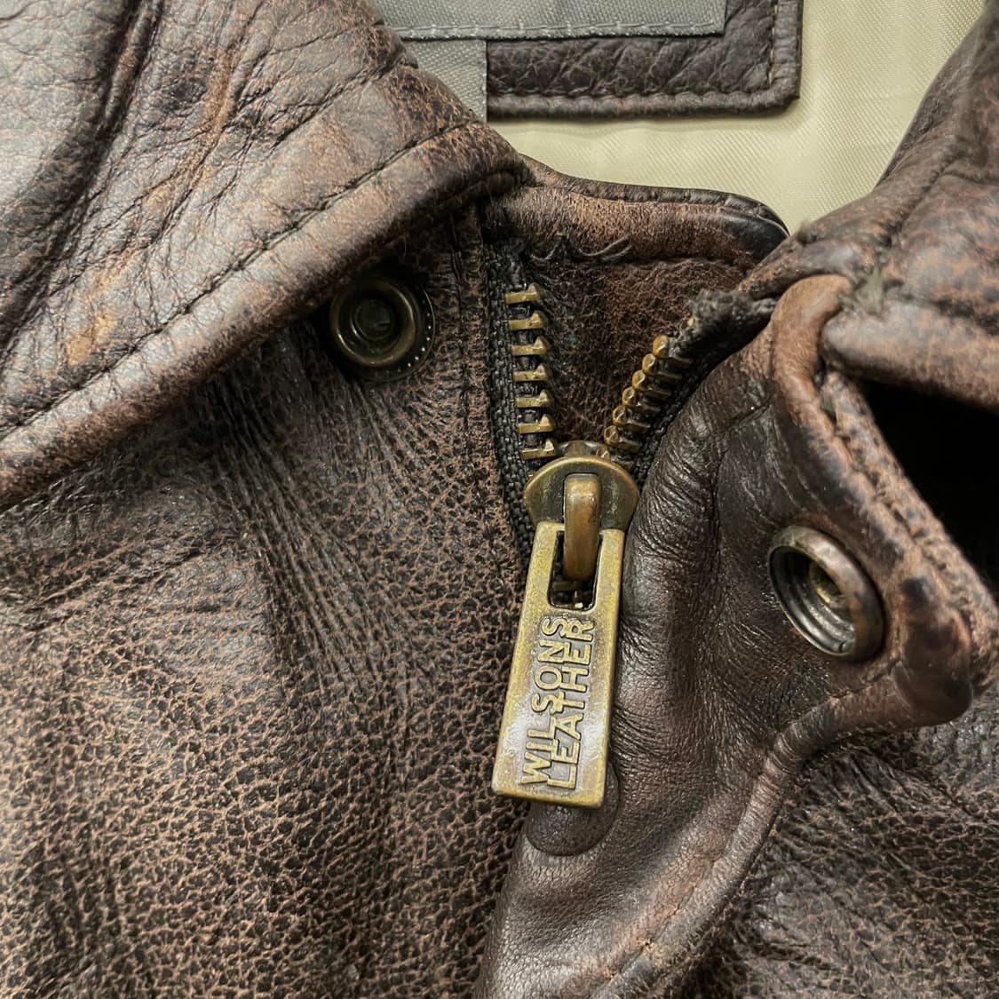 00s 윌슨 레더 미 공군 플라이트 리얼 레더 자켓 상품이미지4