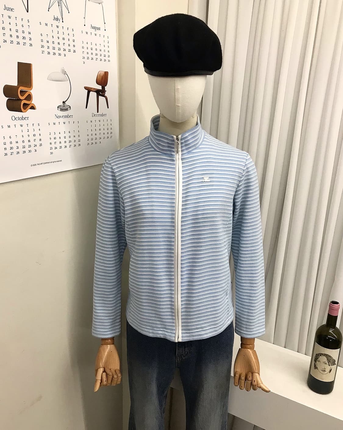 꾸레쥬 로고 단가라 집업 상품이미지7