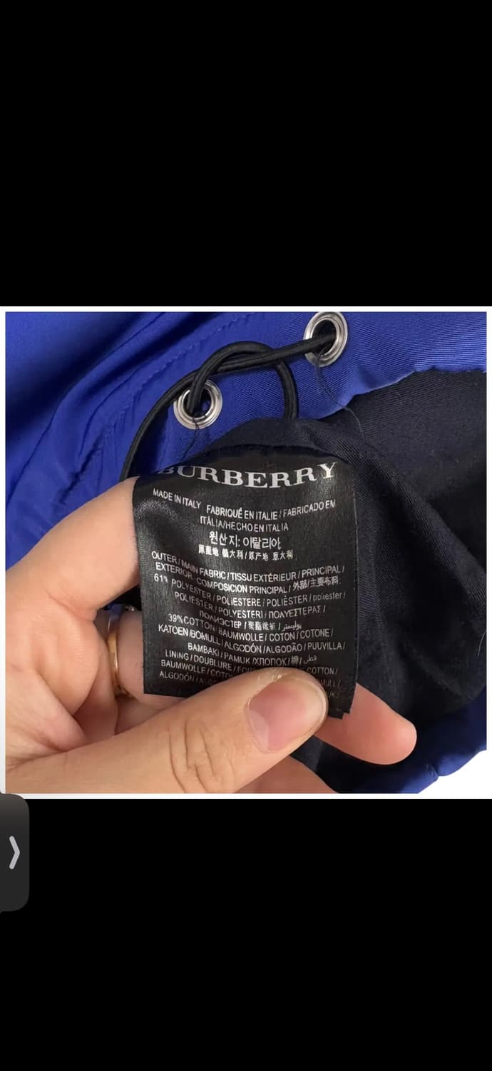 18SS 버버리  아카이브 로고 후드 아노락블루 M 상품이미지6