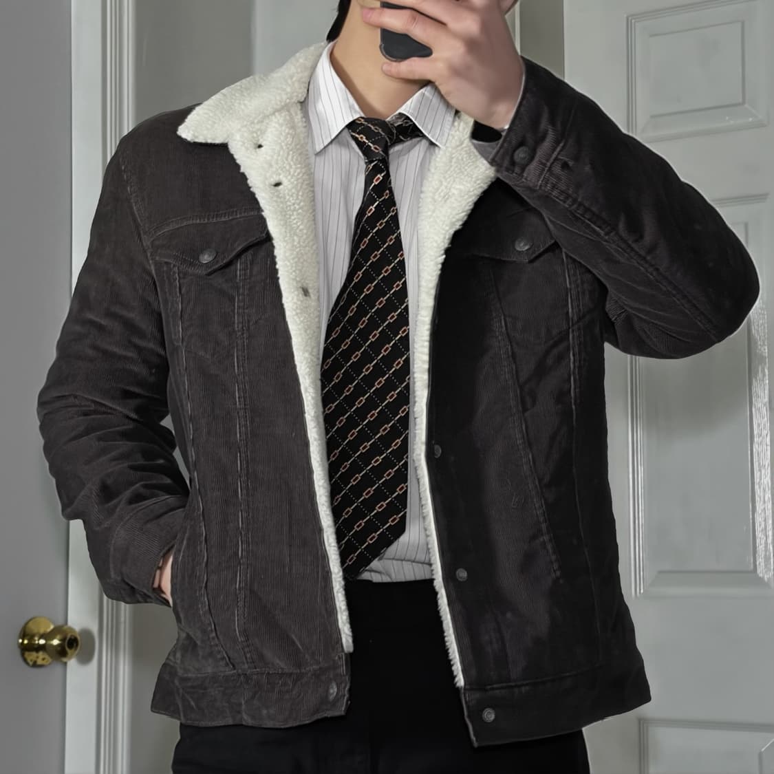 리바이스 셰르파 코듀로이 트러커 다크브라운 상품이미지3