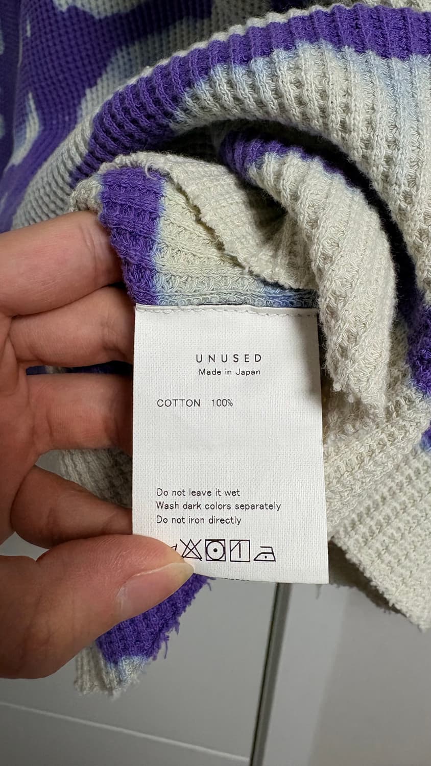 4) unused 언유즈드 타이다이 써멀 와플 롱슬리브 상품이미지5