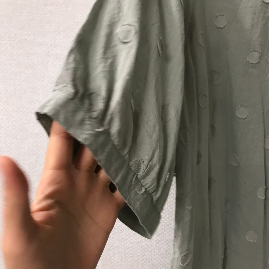 도트 민트 블라우스 상품이미지3