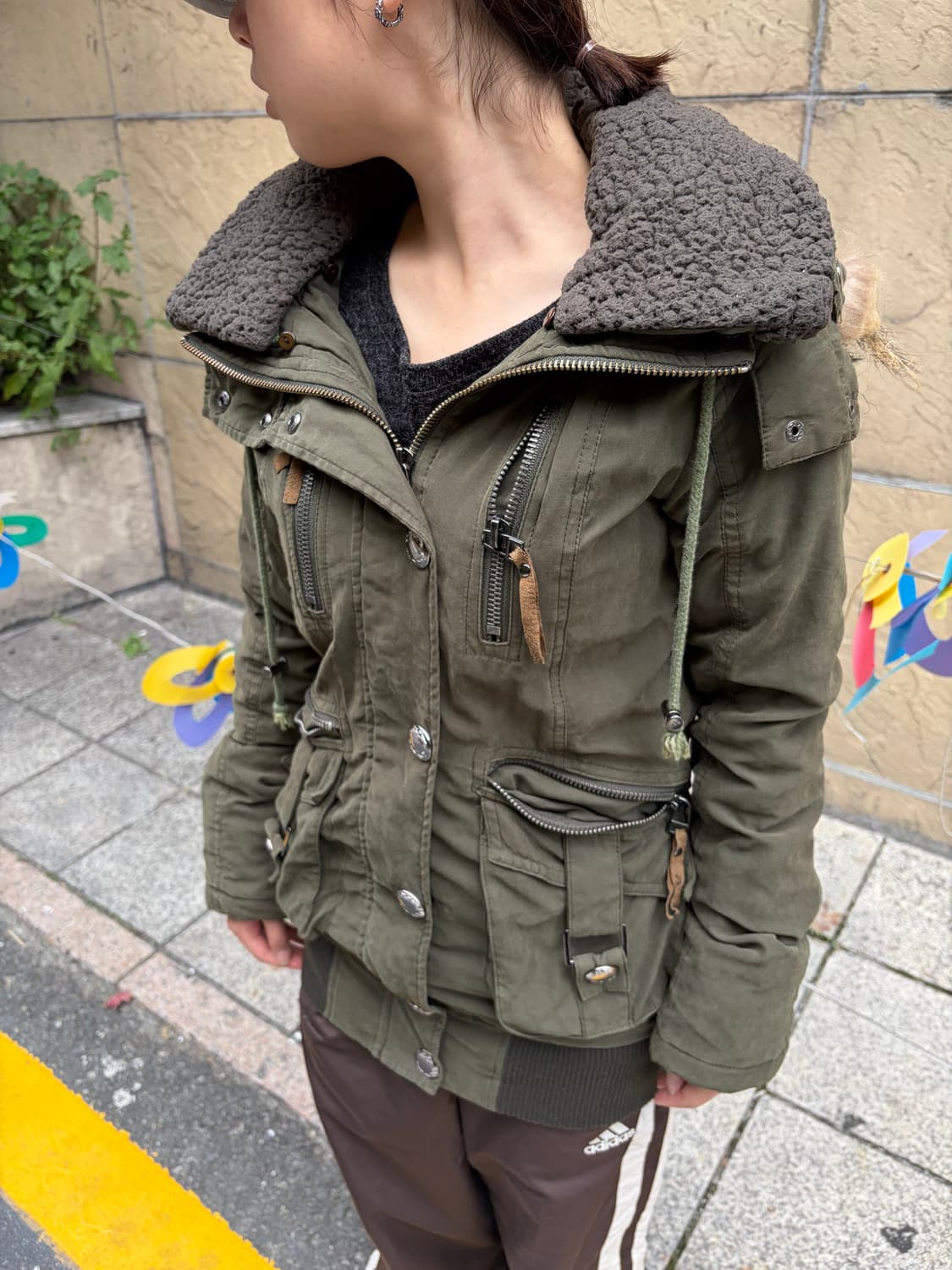 Sword fish 락펑크 실버 메탈 카고 야상 자켓  상품이미지1