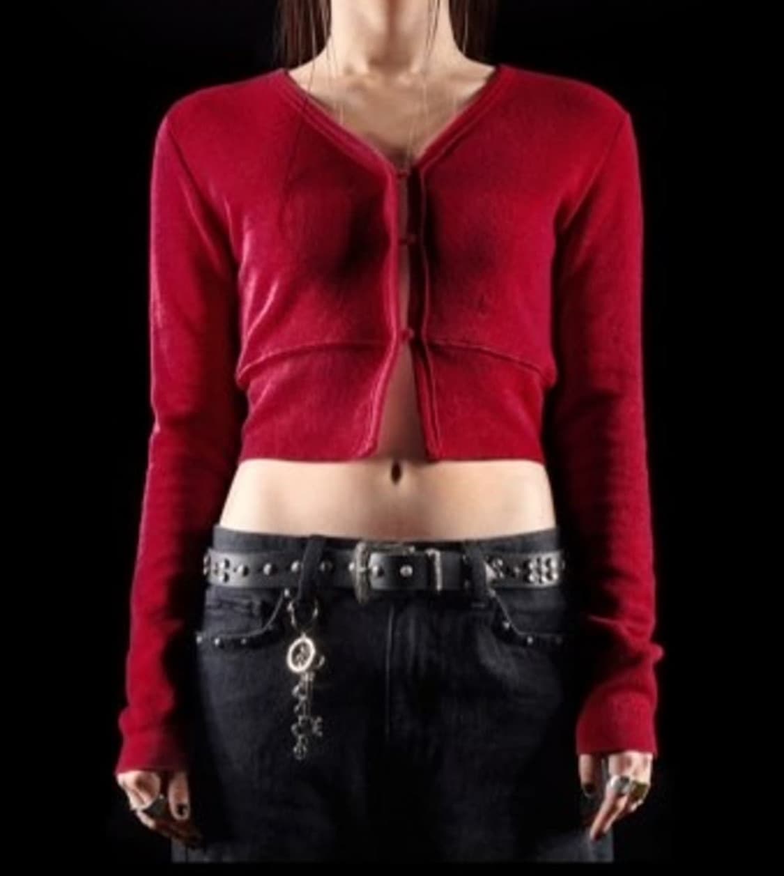 Leey 리 가디건 레드 상품이미지2