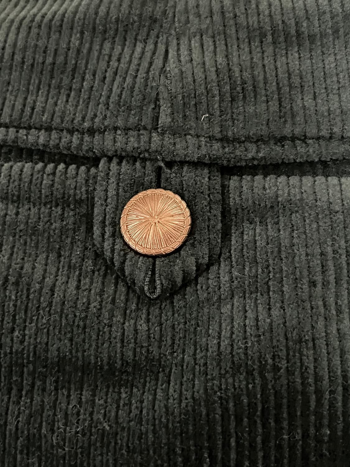 새상품)던스트 A라인 코듀로이 스커트 그린 M 상품이미지5