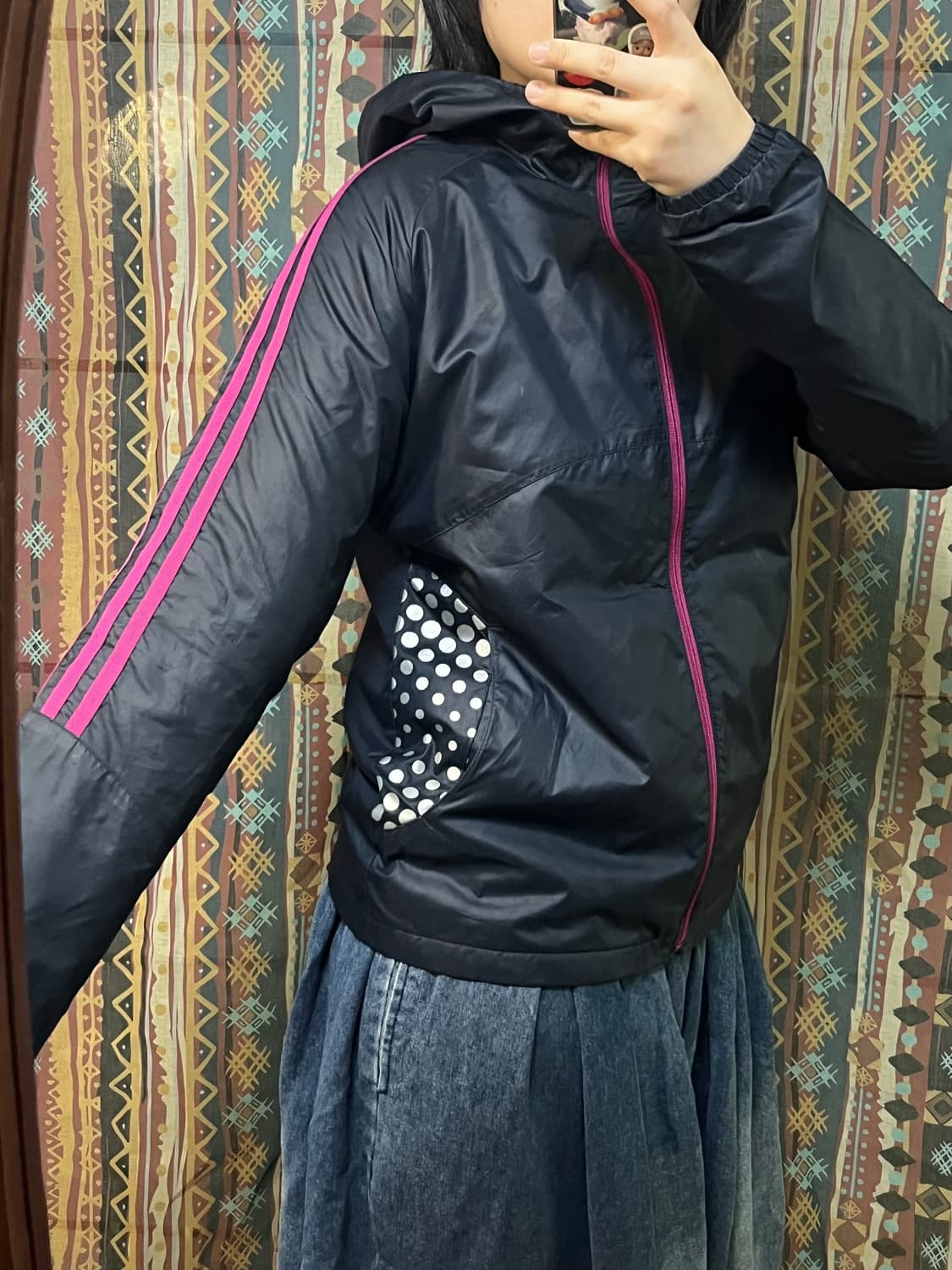 Adidas 도트 바람막이 자켓 상품이미지8