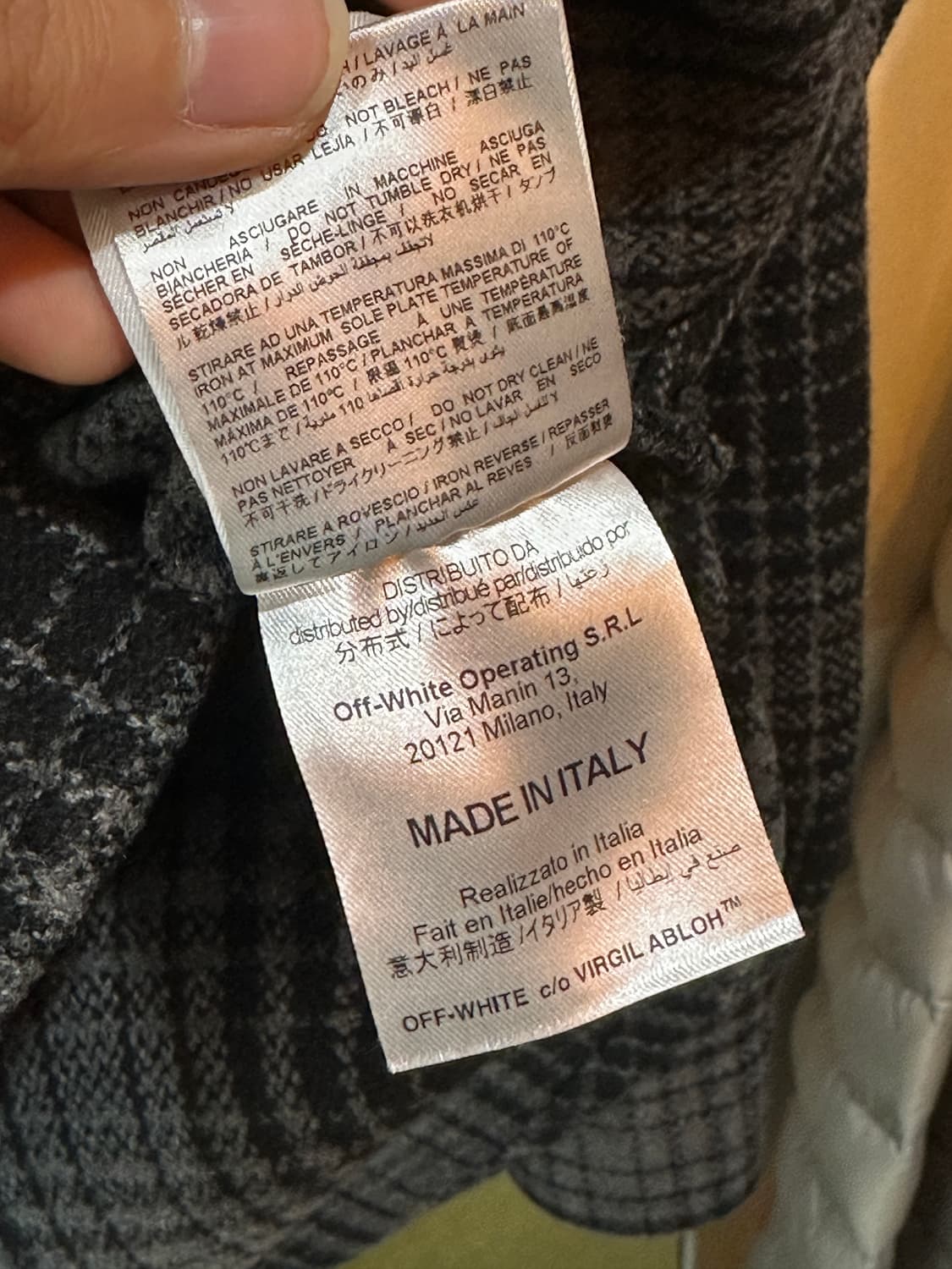 오프화이트 플란넬 체크 셔츠  상품이미지9