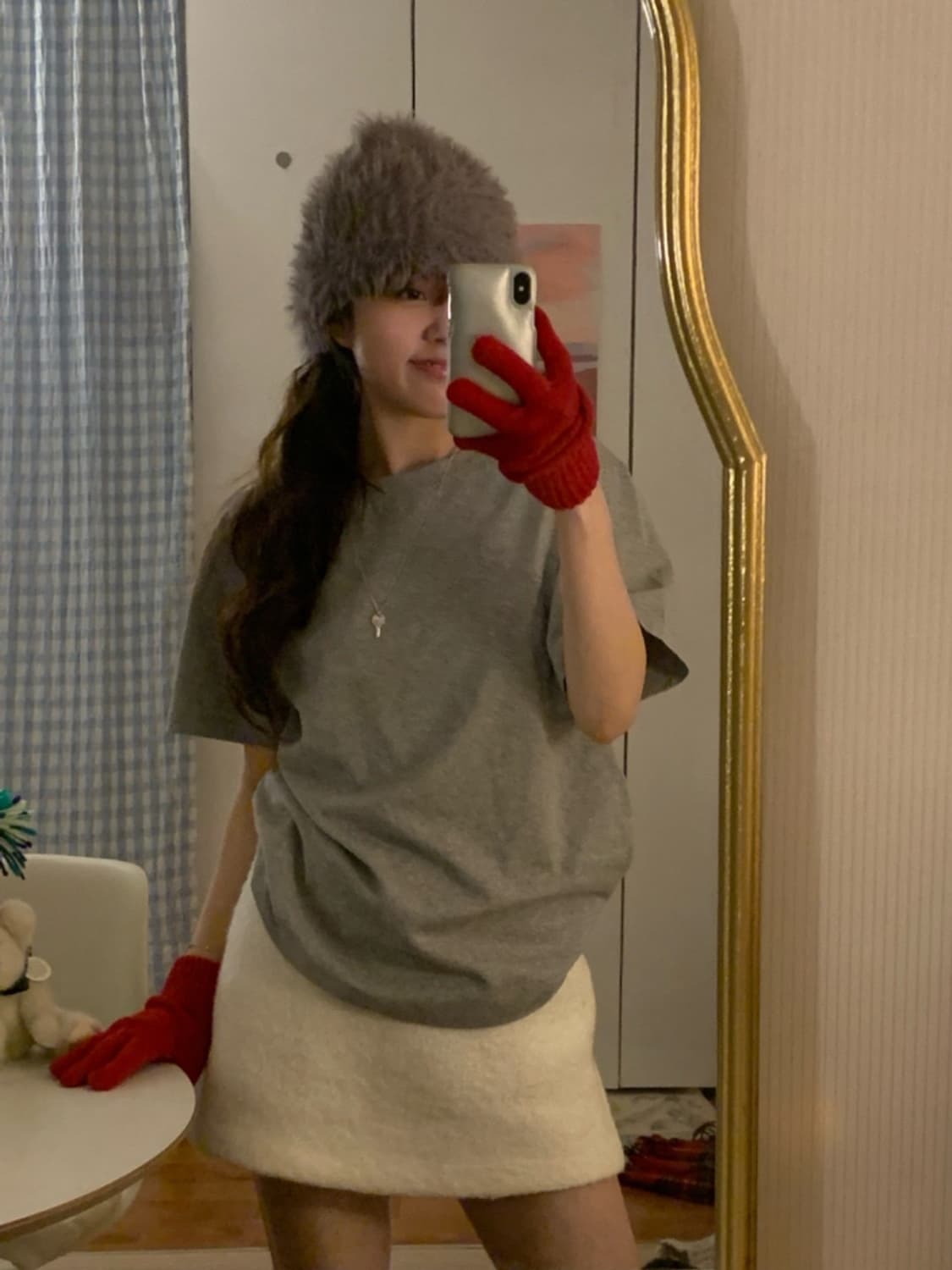 버터엣스카이 boucle mini skirt 상품이미지4