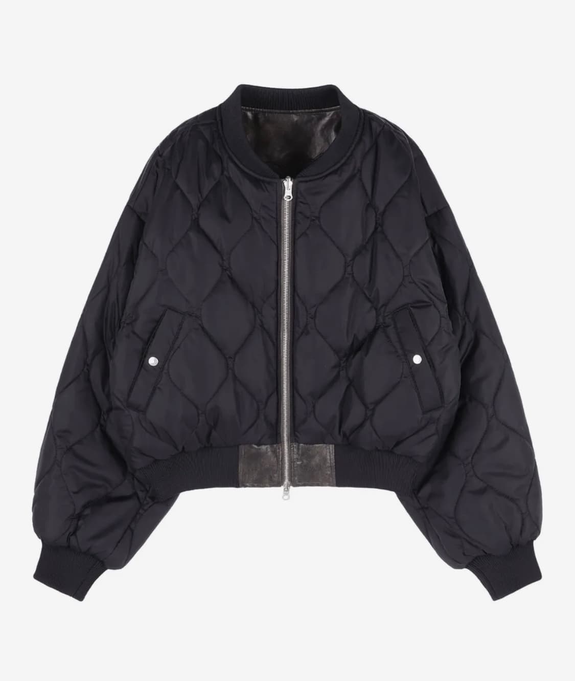 팬시클럽 퀄팅 리버시블 엠보 점퍼 black 상품이미지3