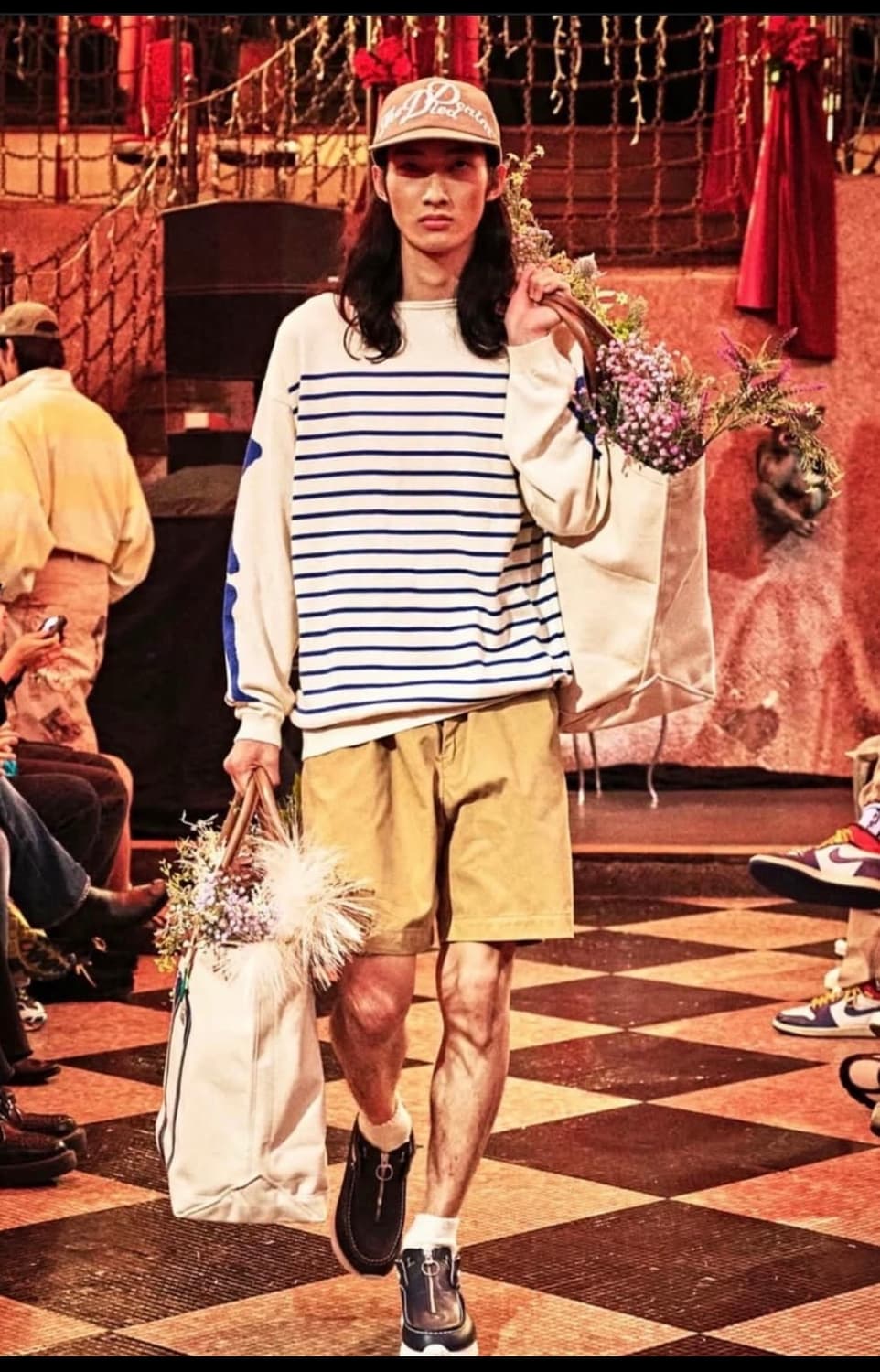 캐피탈 25ss 본 스트라이프 니트 티셔츠 상품이미지1