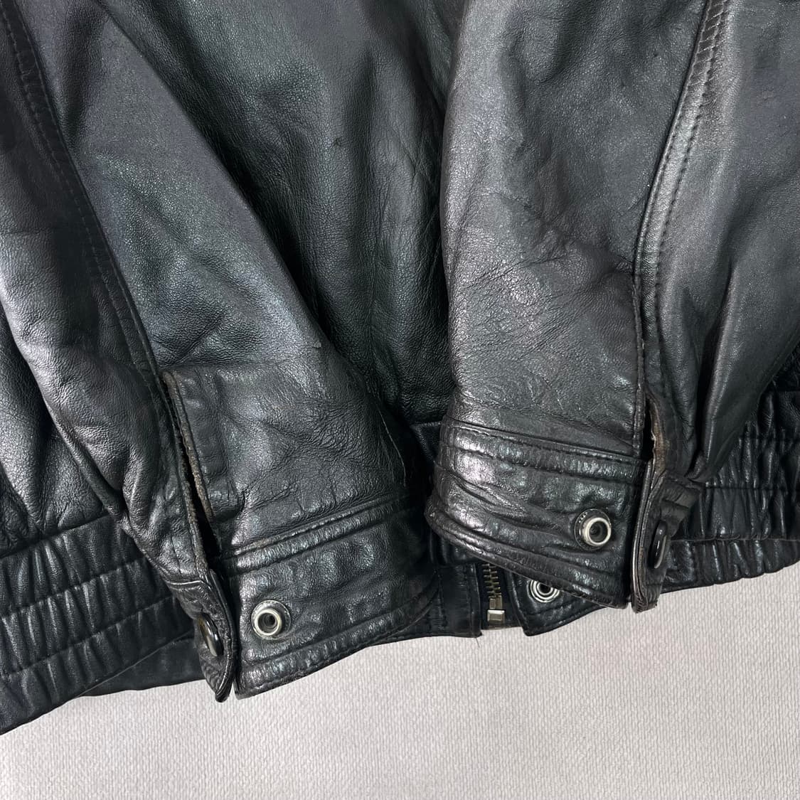 100 아메리칸 빈티지 90s 투웨이 퍼카라 가죽 자켓  상품이미지10