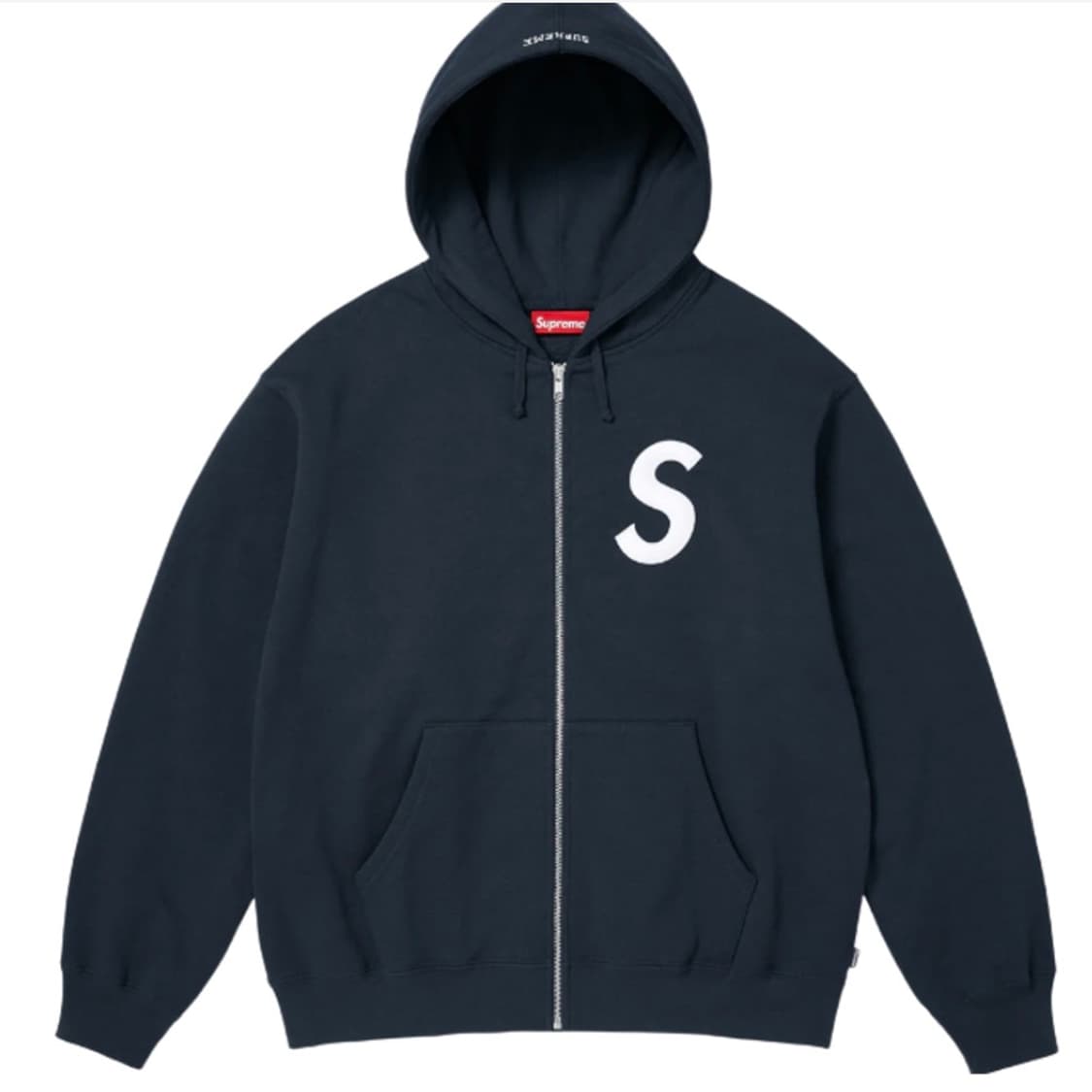 슈프림 S로고 후드집업 네이비 M 새상품 상품이미지1