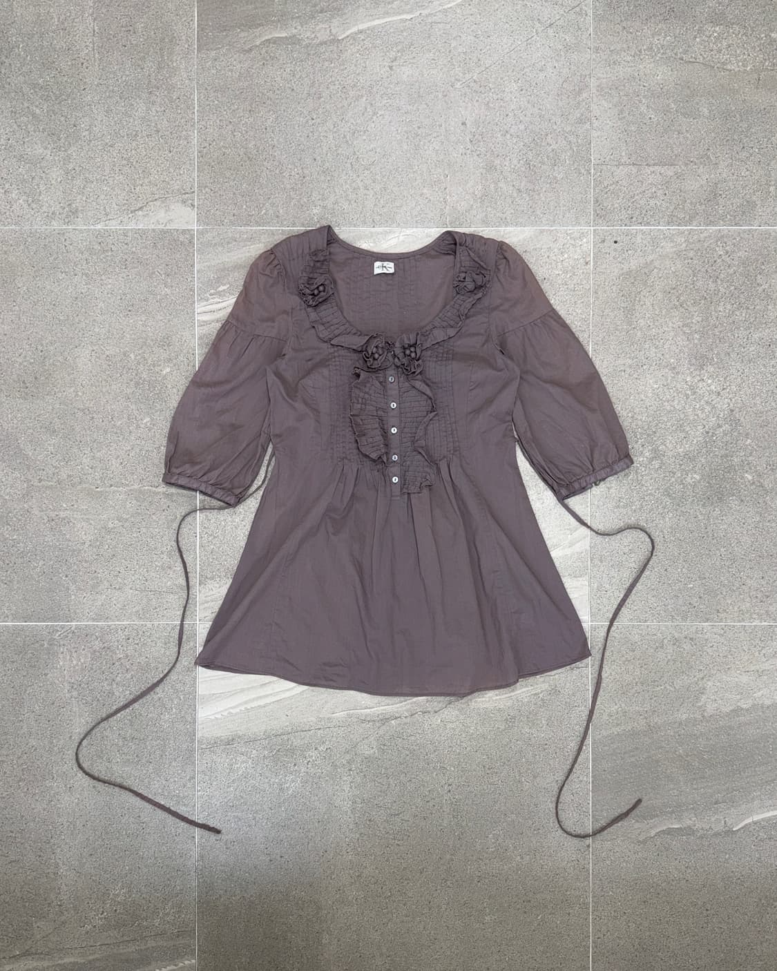 Calvin Klein ash purple ruffle flower bl 상품이미지1