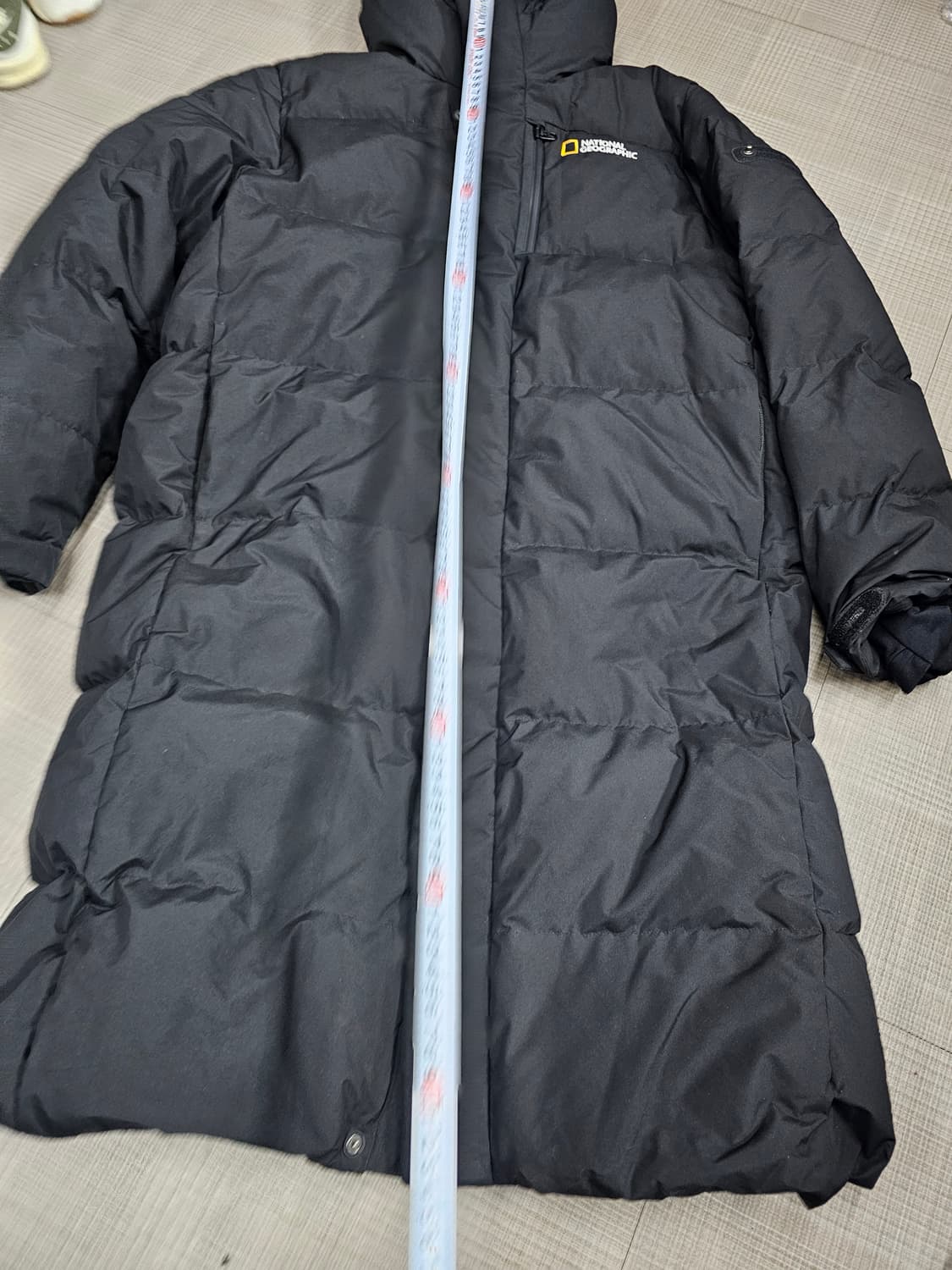 내셔널지오그래픽 블랙 구스다운 롱패딩 상품이미지2