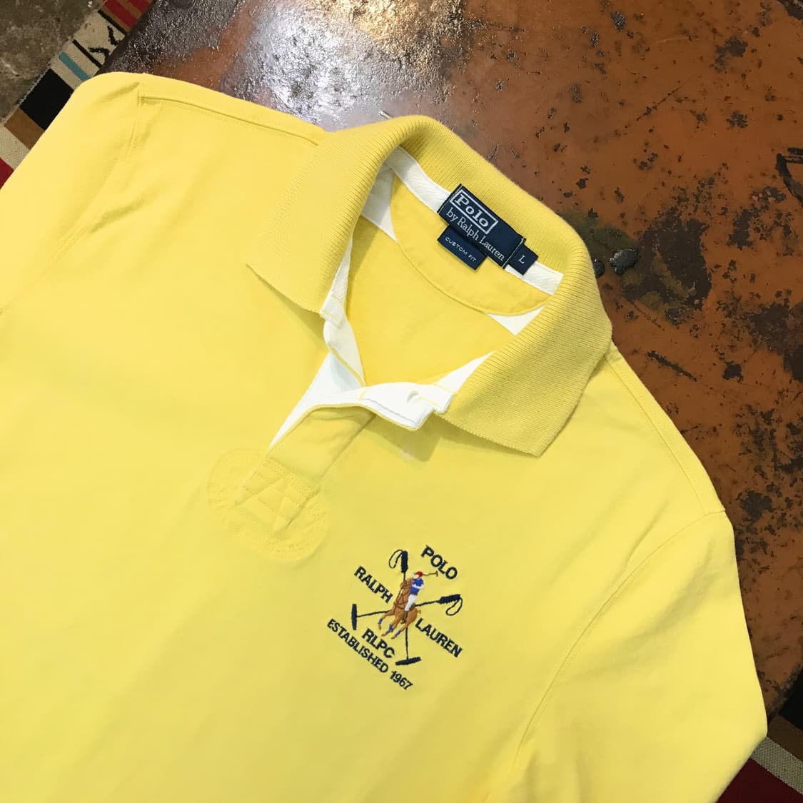 폴로랄프로렌 라이트 옐로 반팔 럭비티 여성 66 남성 100 상품이미지3