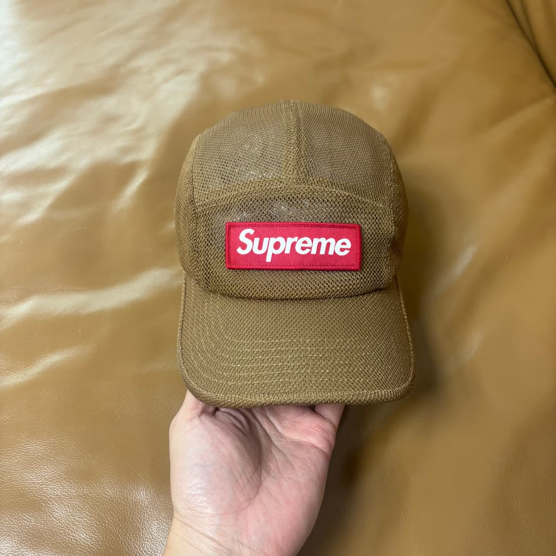 Supreme 슈프림 23ss 코듀라 메쉬 샌드 캠프캡 모자 (Sand) 상품이미지2
