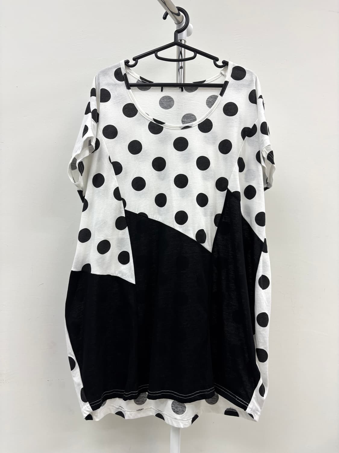 빈티지 도트 반팔 원피스 상품이미지4