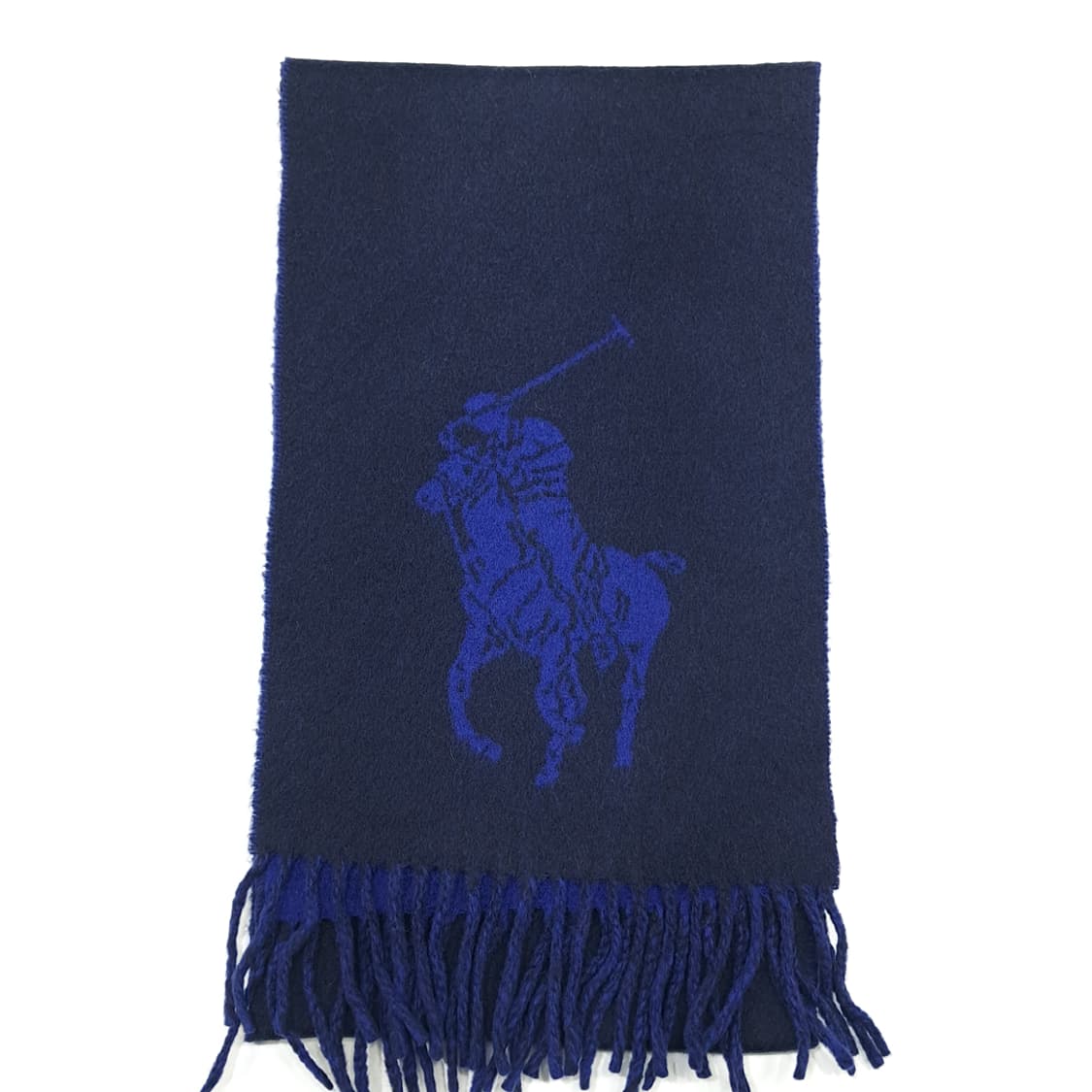 MX233 폴로 랄프로렌 다크네이비 블루 양면 버진울 목도리 머플러 상품이미지7