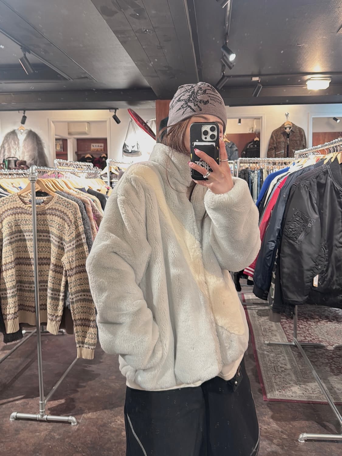 나이키 빅 스우시 쉐르파 플리스 후리스 퍼 자켓 L 상품이미지9