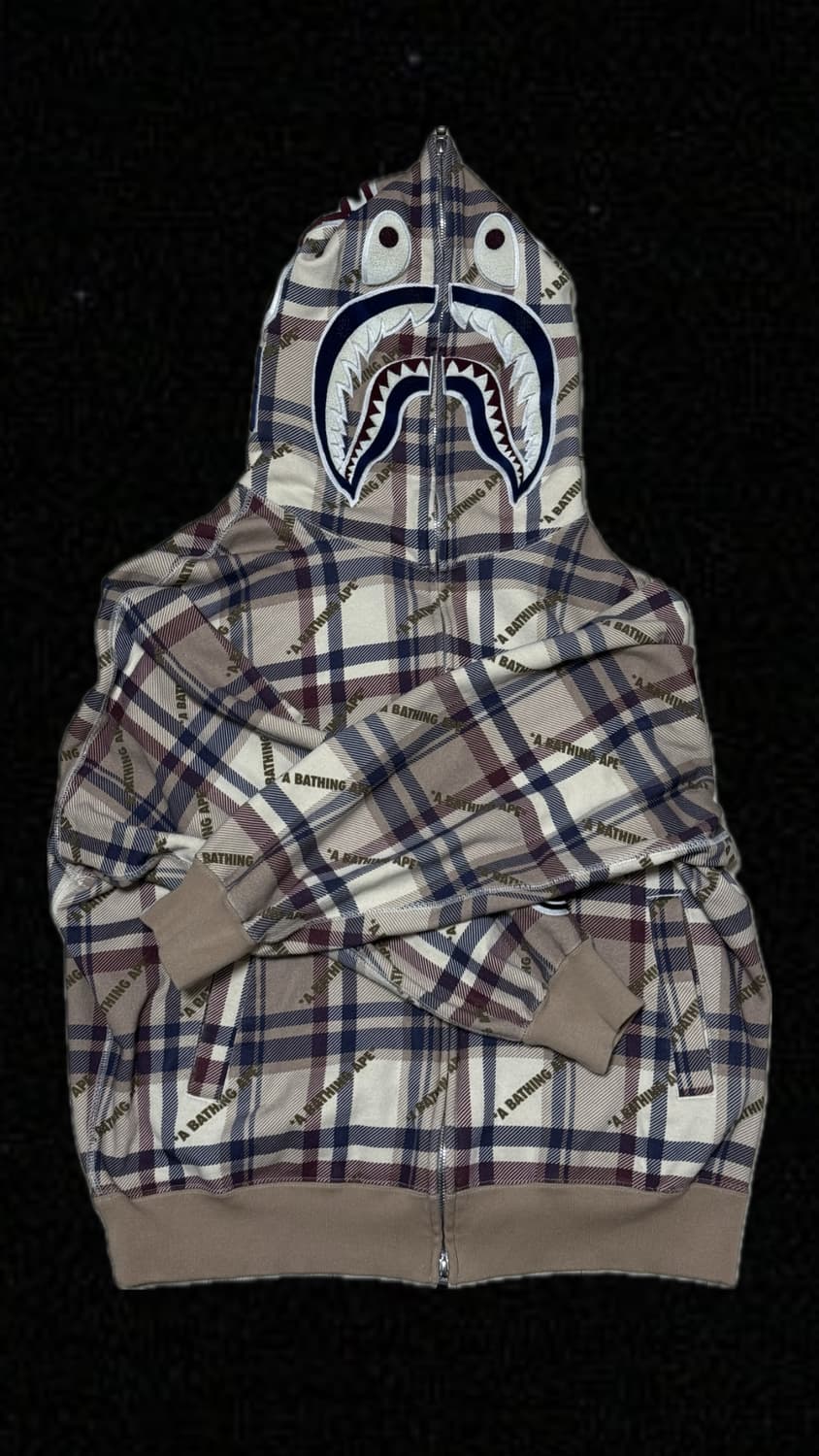 베이프 체크 후드집업 Bape Check Hoody 상품이미지1