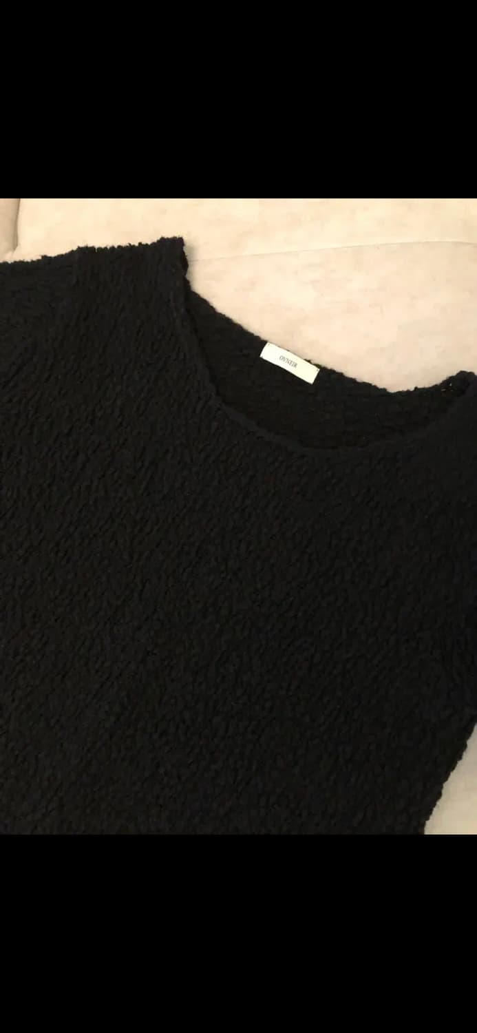 오브네어 크롭 니트 탑 블랙 ovneir 상품이미지5