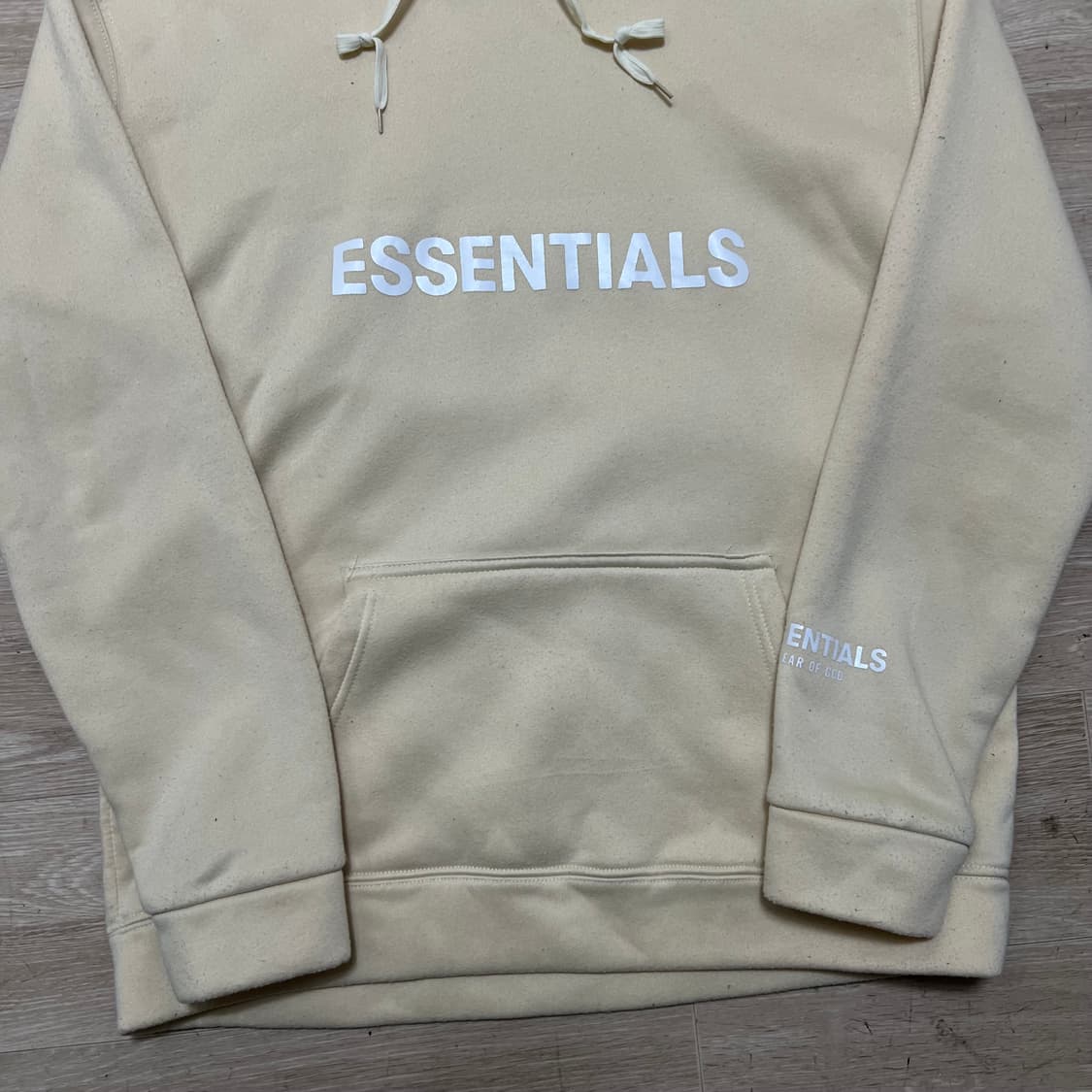 피어오브갓 여성 빅로고 기모 후드티 [파스텔 옐로우] 3XL/115 상품이미지3