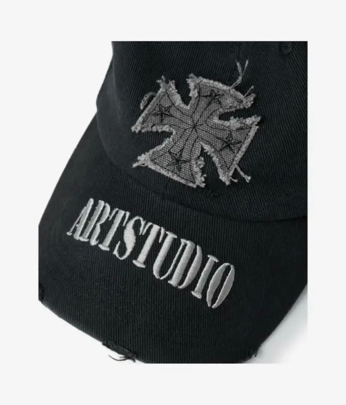 [새상품] ETCE CROSS DESTROYED CAP (BLACK) 상품이미지3