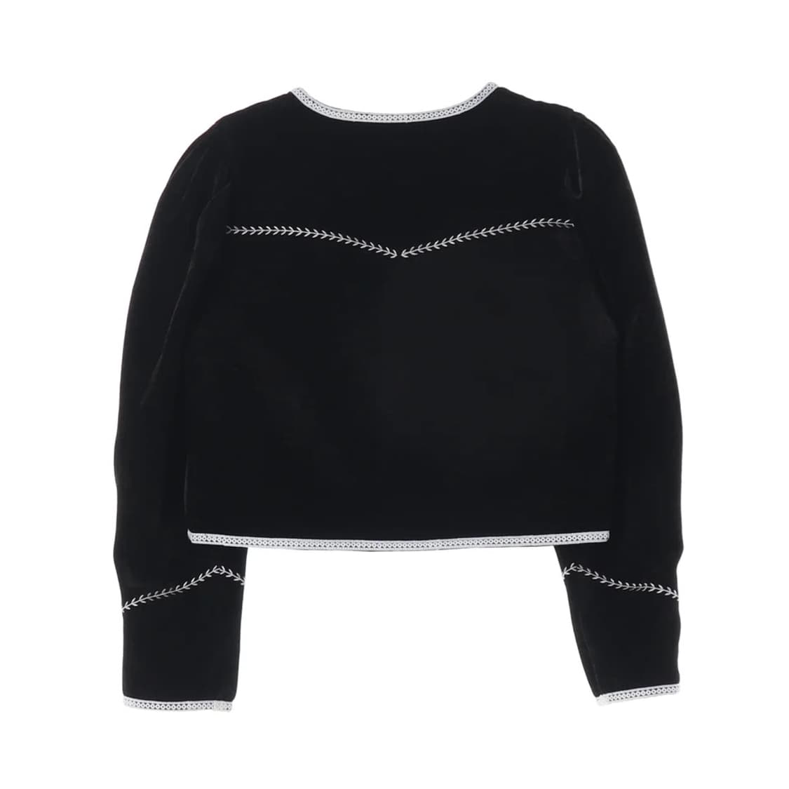 Rose U-Neck Embroidery Velvet Jacket 상품이미지5