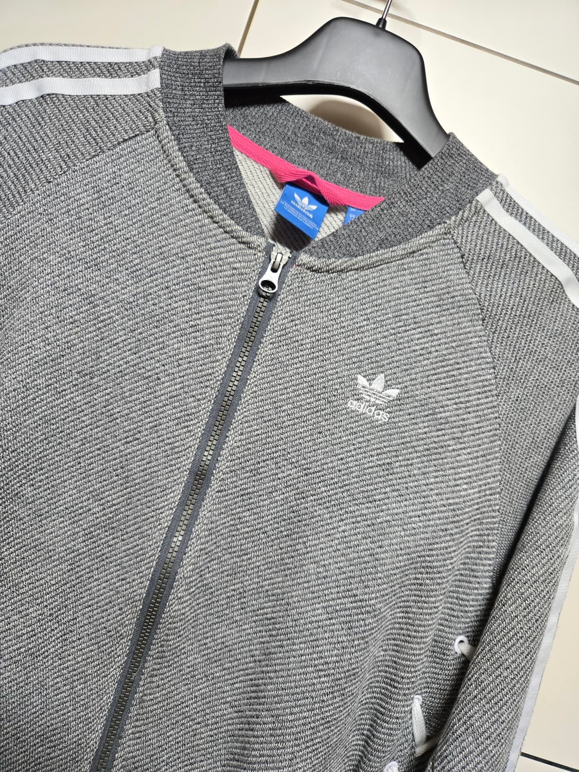 아디다스 그레이 화이트불꽃 드로코드 트랙탑 져지(새상품) 상품이미지2