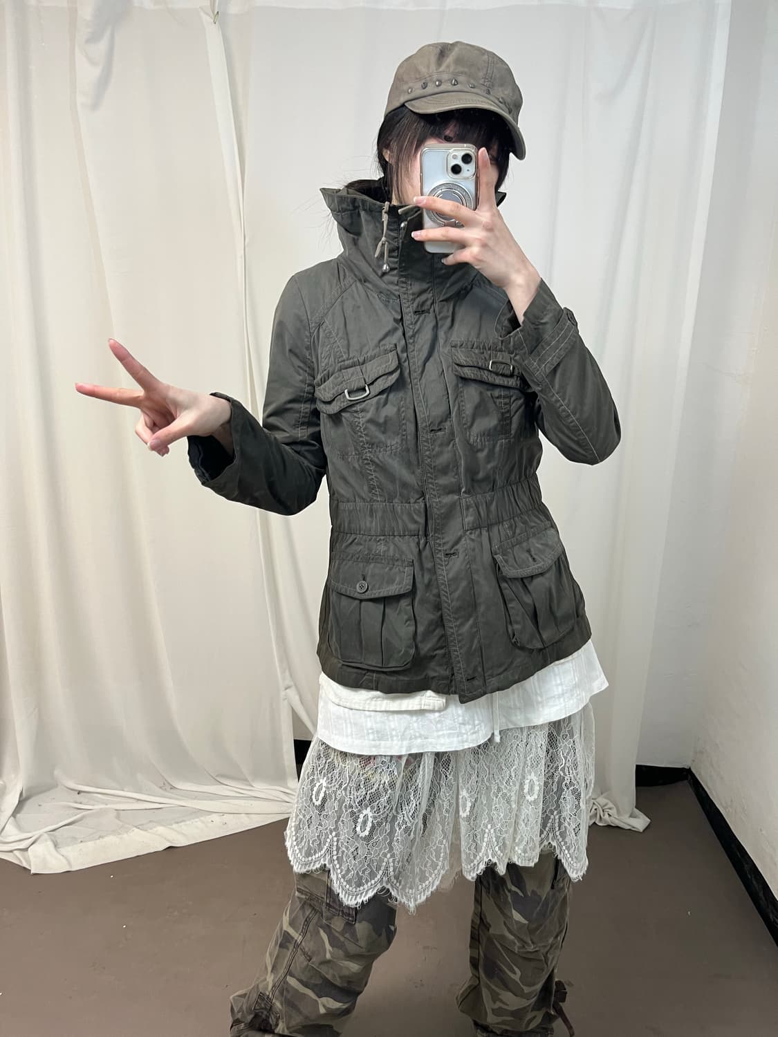 재패니즈 걸 너드 레이어드 셋업 상품이미지3