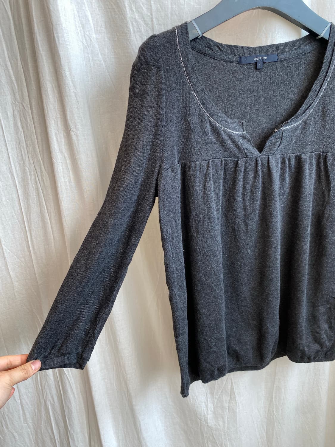 MACPHEE 차콜 니트탑(S) 상품이미지5