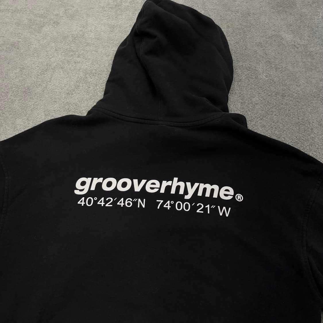L grooverhyme 검정색 후드티 상품이미지5