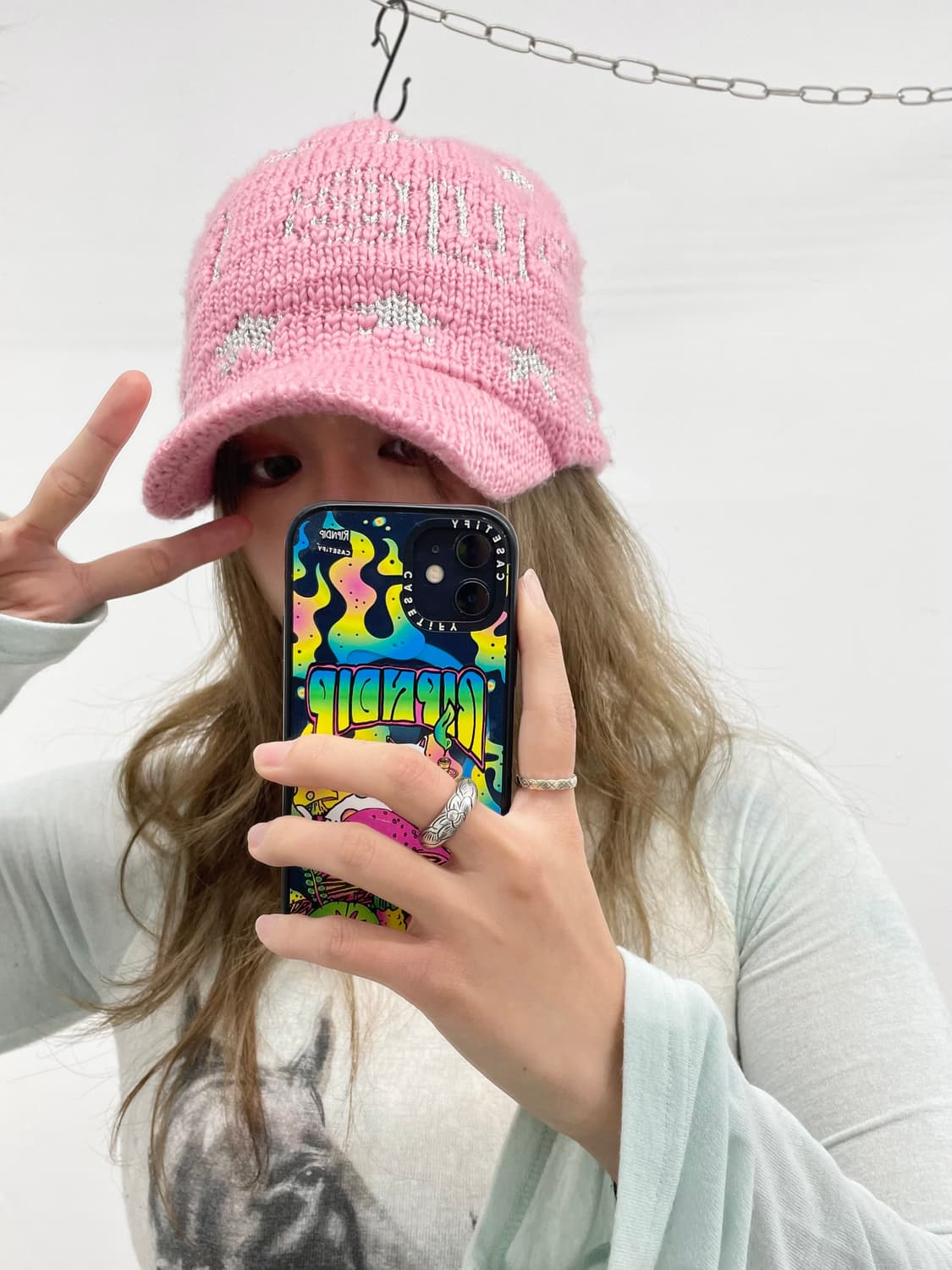 키치 핑크 스타 캡비니 상품이미지3