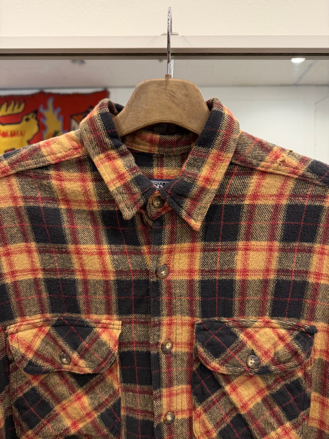 Canyon 빈티지 플란넬 체크 셔츠 상품이미지3