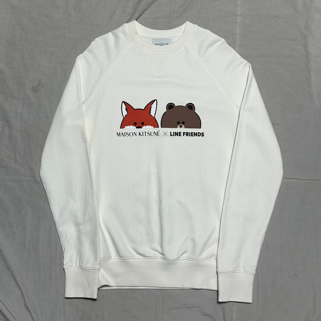 S 메종키츠네 x 라인 프렌즈 프린팅 맨투맨 상품이미지2