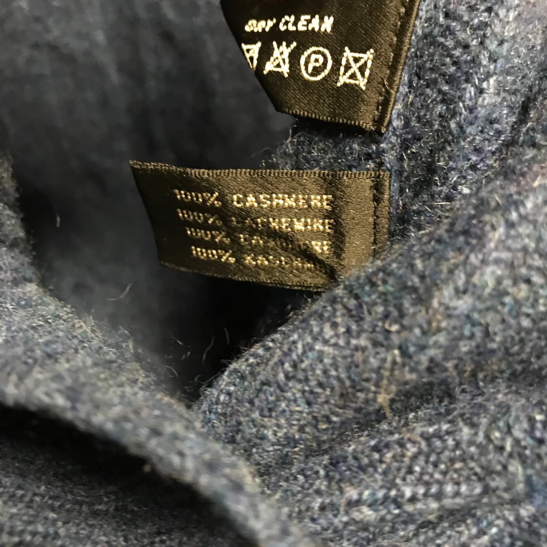 폴로 블랙라벨 캐시미어 가디건 블루 -(W) 상품이미지5