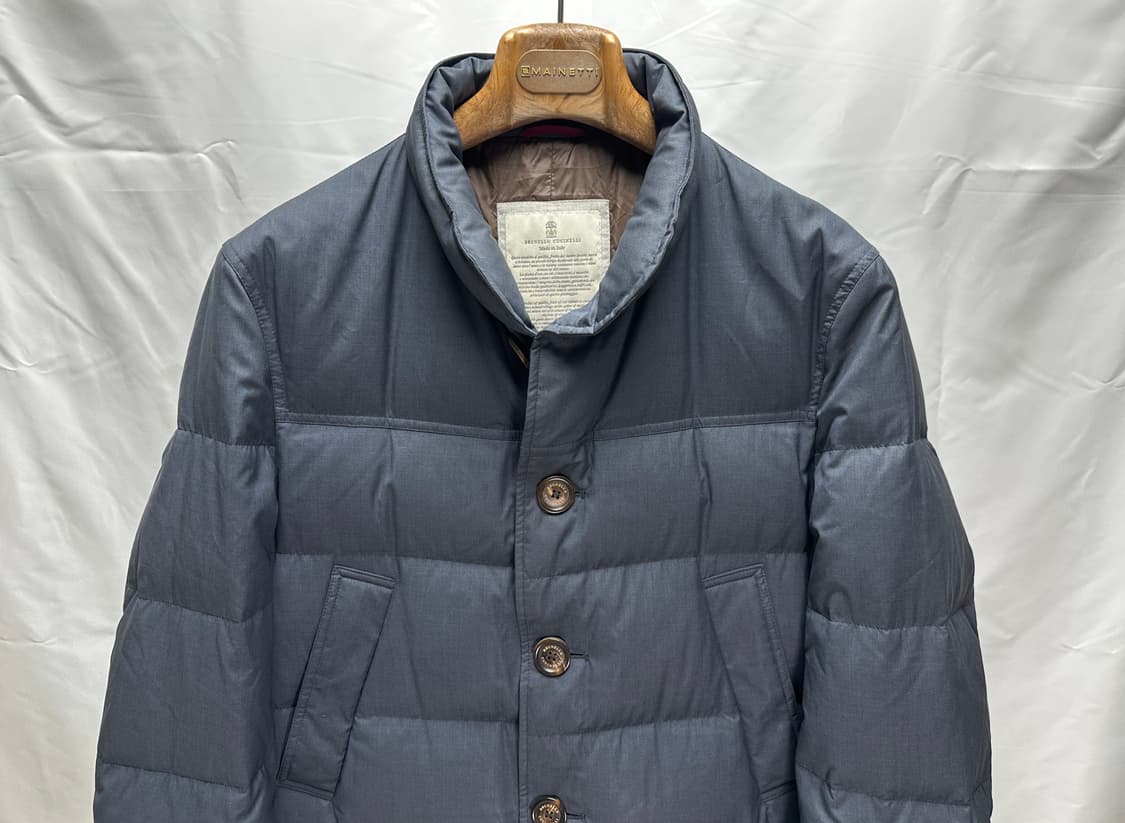 브루넬로쿠치넬리 구스다운 싱글 코트 울 실크 패딩 M(100~105) 상품이미지4