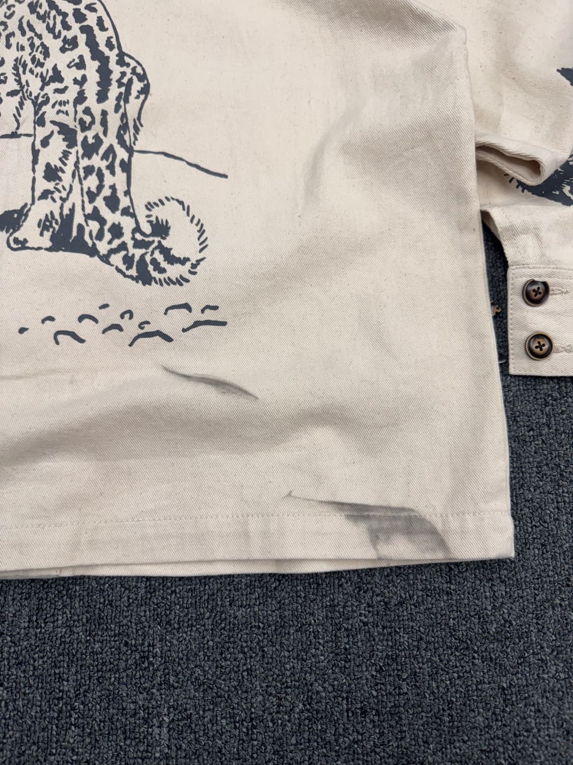 OS)MEDE19F 빈티지 동물 자수 페인팅 베이지 워크자켓 상품이미지7