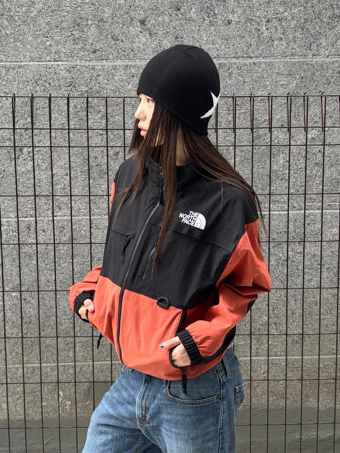 노스페이스 블랙 오렌지 바람막이 상품이미지4