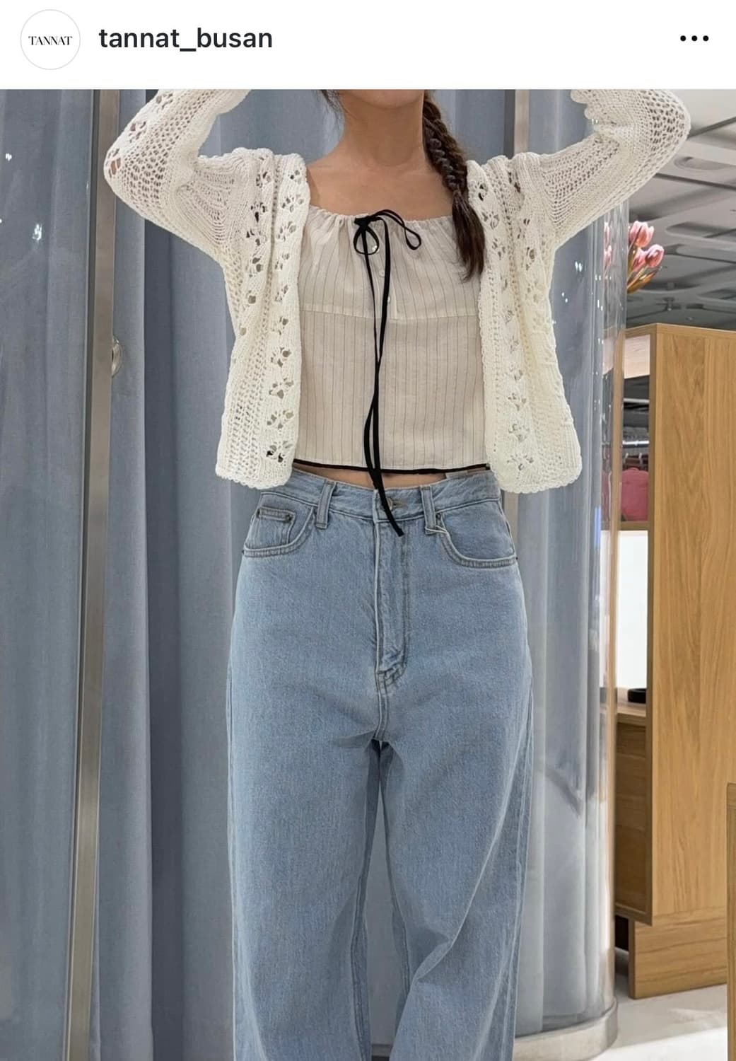 타낫 리본 쉬어 슬리브리스 탑 (택O) 상품이미지4