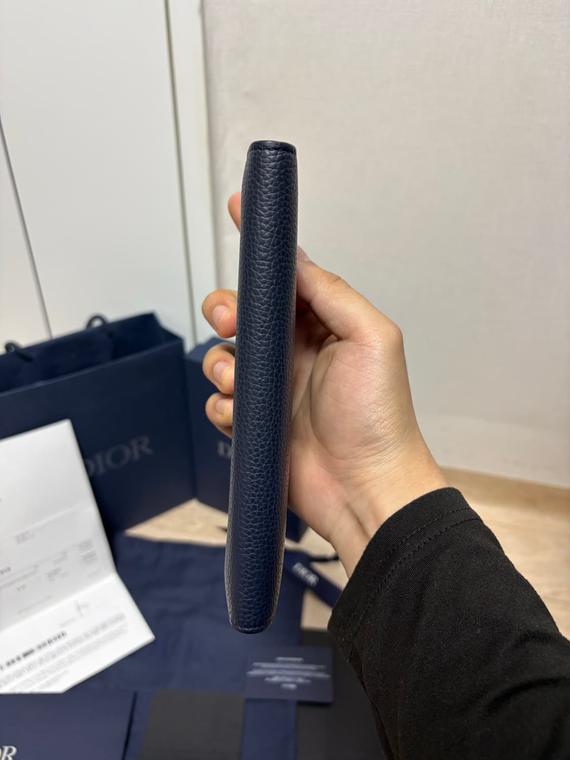 디올 cd로고 버티컬 장지갑 상품이미지4