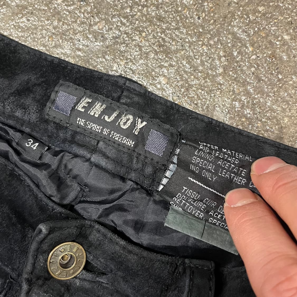 빈티지 레더 팬츠 (32”) 상품이미지5