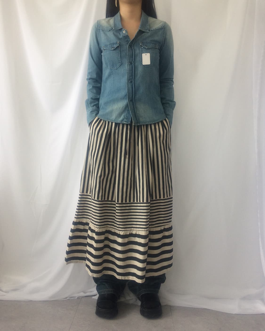 Western mood denim shirt 상품이미지7