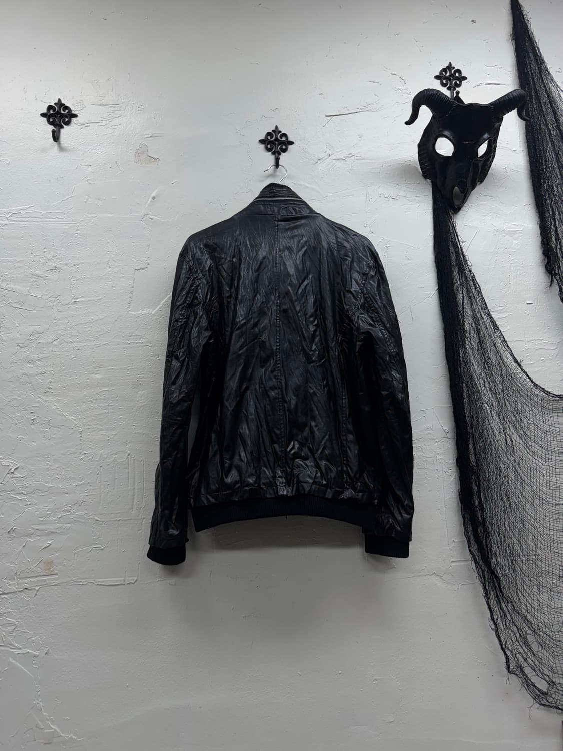 Shaggy fake leather bomber jacket 상품이미지6