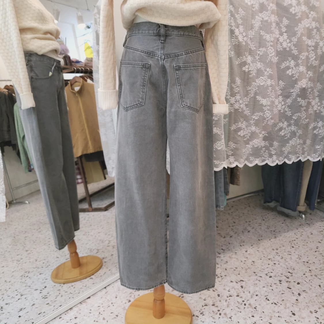 GU 빈티지 그레이 배럴팬츠 상품이미지9