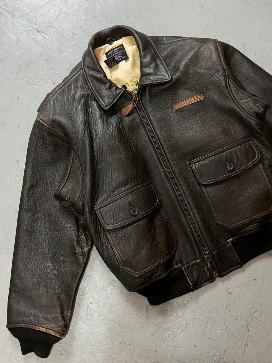 90’s OG 빈티지 아비렉스 G1 레더 자켓 빈티지 레더 봄버 상품이미지6