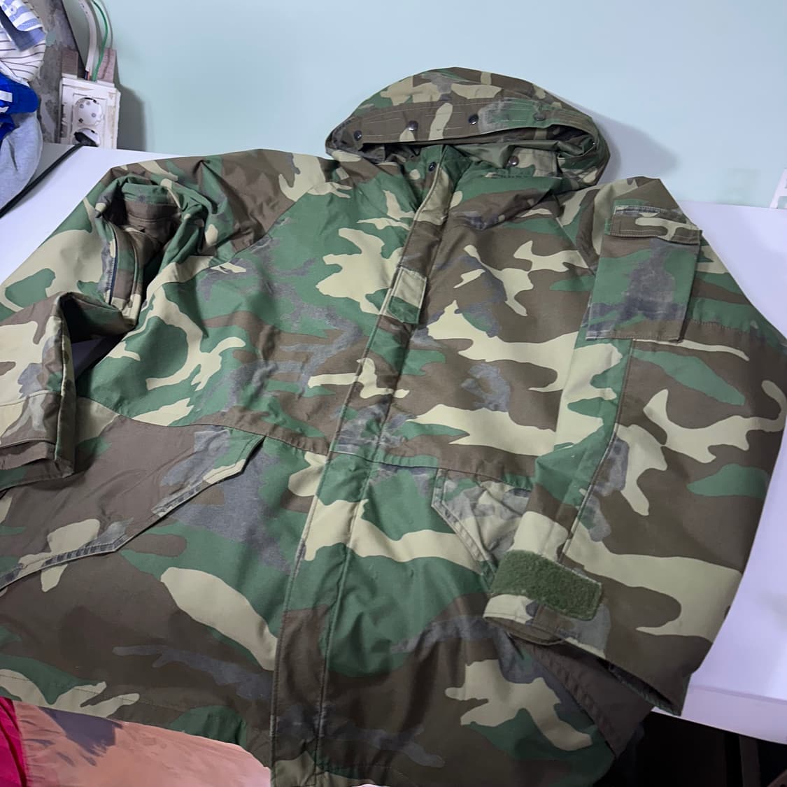 M-L US ARMY 미군 콜드웨더 파카 밀리터리카모 바람막이 상품이미지1